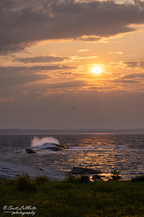 Sunset on the Atlantic coast.
